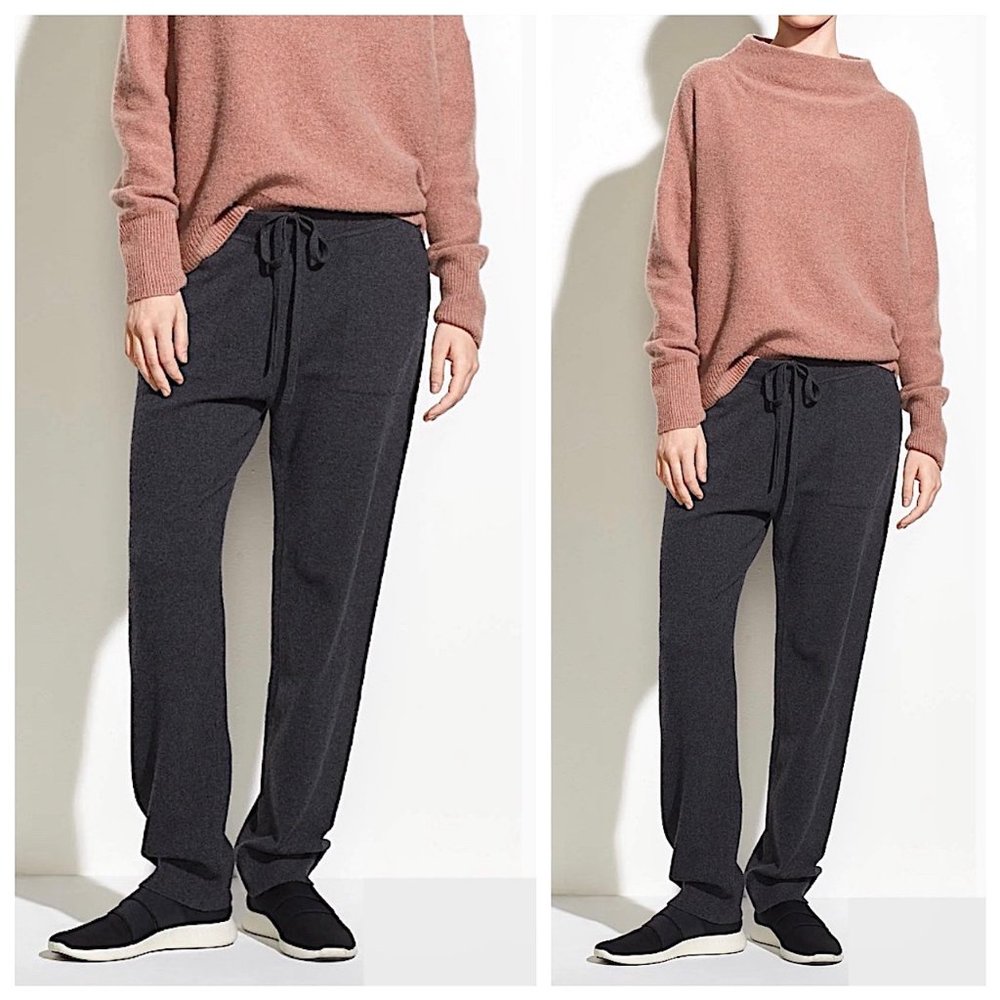 Vince Cashmere Blend Slouch Jogger in Heather Charcoal Size S